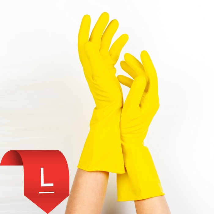 Перчатки резиновые PACLAN PROFESSIONAL ЖЕЛТЫЕ L